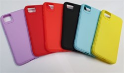 Чехол iPhone 7 Plus матовый с бархатом внутри, в техпаке, красный - фото 7110