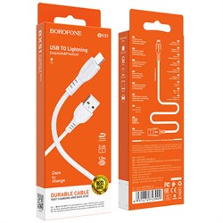 USB кабель iPhone (lightning) Borofone BX51 белый - фото 7851