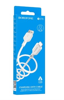 USB кабель iPhone (lightning) Borofone BX70 белый - фото 7925