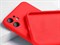 Чехол iPhone 11 матовый с бархатом внутри, в техпаке, красный - фото 7667